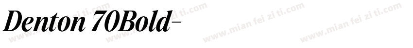 Denton 70Bold字体转换